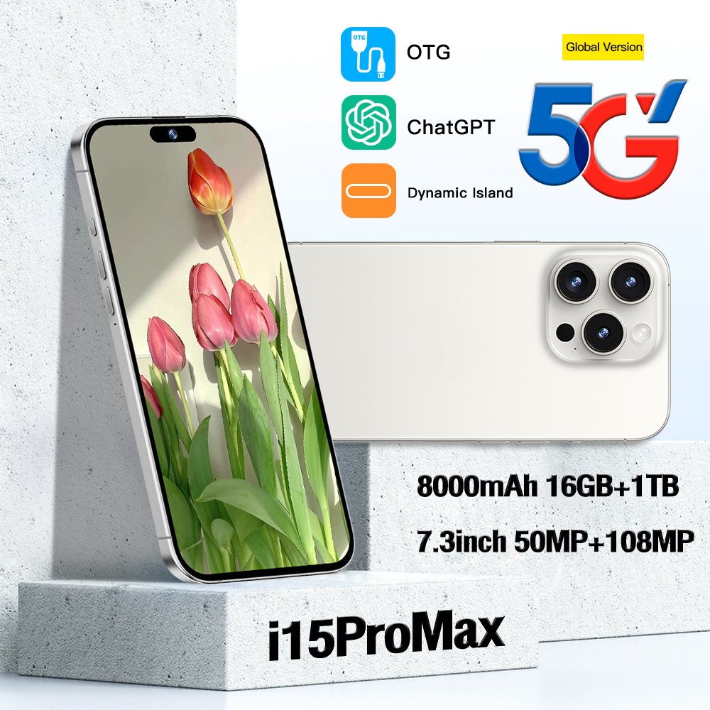 Feature Phone Original For Phone 16 Pro Max Telefone Cell Cheap Mobile Phone 5G Smartphone Smartphone Gaming 13 15 i14 Android